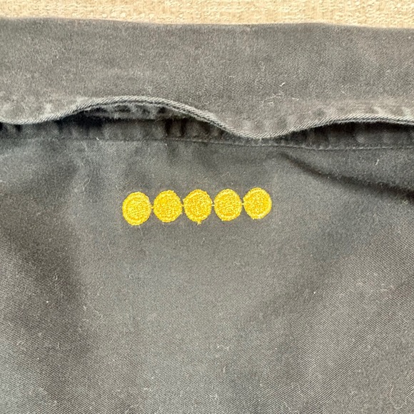 Vintage Y2K COOGI Black Long Sleeve Button Up Shirt Embroidered Crest Men's 6X - Picture 11 of 15